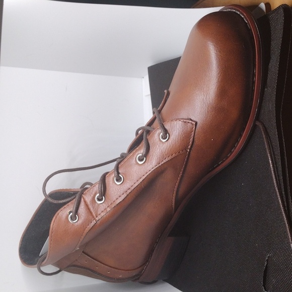 Men’s Brown Leather Lace-Up Boots – Size EU46 / US12 (Tanner) NWT - Picture 2 of 7